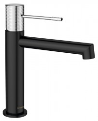 SAPHO - SOLARIS stojánková umyvadlová baterie, černá mat/chrom (WD002BC)