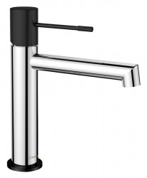 SAPHO - SOLARIS stojánková umyvadlová baterie, chrom/černá mat (WD002CB)