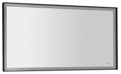 SAPHO - SORT zrcadlo s LED osvětlením 120x70cm, černá mat (ST120)