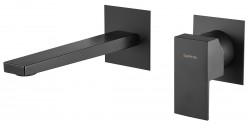 SAPHO - SPECTRE podomítková dvouprvková umyvadlová baterie, černá mat (1102-78B)