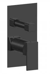 SAPHO - SPECTRE podomítková sprchová baterie, 3 výstupy, černá mat (1102-87B)