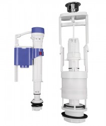 SAPHO - Splachovací souprava s DUAL tlačítkem, spodní napouštění 1/2