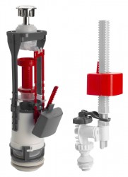 SAPHO - Splachovací souprava s DUAL tlačítkem, spodní napouštění 1/2