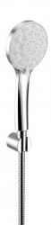 SAPHO - Sprchová souprava, 4 režimy sprchování, silikon trysky, pevný držák, hadice 1500, chrom (1204-61)