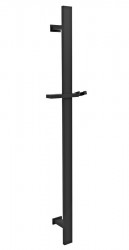 SAPHO - Sprchová tyč, posuvný držák, hranatá, 700 černá mat (SC415)