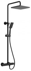 SAPHO - Sprchový sloup s termostatickou baterií, černá mat (KJ639)