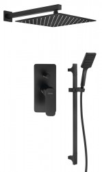 SAPHO - SPY podomítkový sprchový set s pákovou baterií, 2 výstupy, černá mat (PY42/15-04)