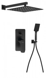 SAPHO - SPY podomítkový sprchový set s pákovou baterií, 2 výstupy, černá (PY42/15-03)