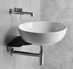 SAPHO - TETRIS umyvadlo s konzolí pro podomítkovou baterii, černá mat (TZ429-01)