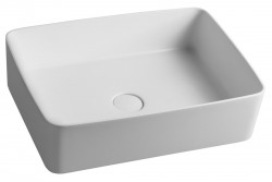 SAPHO - THIN umyvadlo na desku, Rockstone, 50x37 cm, bílá mat (WN321)