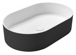 SAPHO - THIN umyvadlo na desku, Rockstone, 55x35cm, carina/bílá mat (WN205-41)