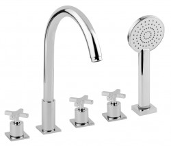 SAPHO - TRAX pětiprvková baterie na okraj vany, chrom (632)