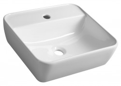 SAPHO - TUJE keramické umyvadlo 46x42cm, bílá (TU0217)