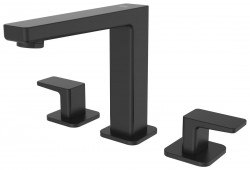 SAPHO - TURSI tříprvková stojánková umyvadlová baterie, černá mat (TI017B)