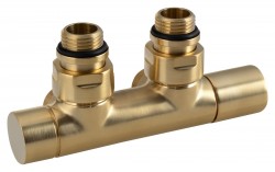 SAPHO - TWIN připojovací sada ventilů pro středové připojení, zlato mat (CP401SGM)