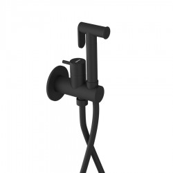 SAPHO - ULTRAMIX podomítková bidetová baterie se Stop sprškou, kulatá, černá mat (UT013B)