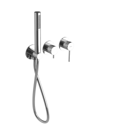 SAPHO - ULTRAMIX podomítková sprchová/vanová baterie s ruční sprchou, 2 výstupy, chrom (UT045)