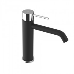 SAPHO - ULTRAMIX stojánková umyvadlová baterie střední, černá mat/chrom (UT004BC)