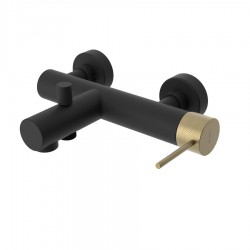 SAPHO - ULTRASAN nástěnná vanová baterie, černá mat/zlato mat (UT010VBG)