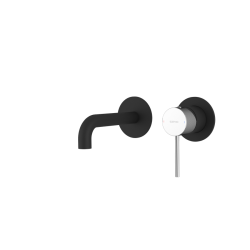 SAPHO - ULTRASAN podomítková dvouprvková umyvadlová baterie, hubice 15cm, černá mat/chrom (UT118VBC)