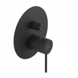 SAPHO - ULTRASAN podomítková sprchová baterie, 2 výstupy, černá mat (UT042VB)