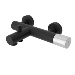 SAPHO - ULTRATAP nástěnná vanová baterie, černá mat/chrom (UT010TBC)