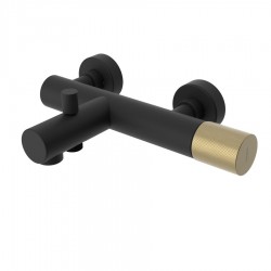 SAPHO - ULTRATAP nástěnná vanová baterie, černá mat/zlato mat (UT010TBG)