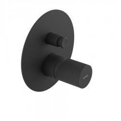 SAPHO - ULTRATAP podomítková sprchová baterie, 2 výstupy, černá mat (UT042TB)