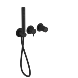 SAPHO - ULTRATAP podomítková sprchová/vanová baterie s ruční sprchou, 2 výstupy, černá mat (UT045TB)