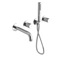 SAPHO - ULTRATAP podomítková vanová baterie s hubicí a ruční sprchou, 2 výstupy, chrom (UT093T)