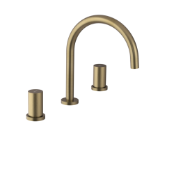 SAPHO - ULTRATAP tříprvková stojánková umyvadlová baterie, zlato mat (UT017TG)