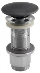 SAPHO - Umyvadlová výpust 5/4“, click-clack, betonová zátka, 10-80, antracit mat (FG916)