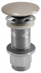 SAPHO - Umyvadlová výpust 5/4“, click-clack, betonová zátka, 10-80, písková pololesk (AS914)