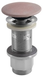 SAPHO - Umyvadlová výpust 5/4“, click-clack, betonová zátka, 10-80, růžová mat (FG921)