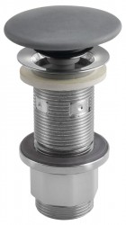 SAPHO - Umyvadlová výpust 5/4“, click-clack, betonová zátka, 10-80, šedá mat (FG917)
