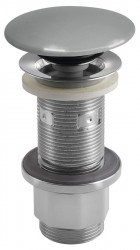 SAPHO - Umyvadlová výpust 5/4“, click-clack, betonová zátka, 10-80, šedá pololesk (AS917)