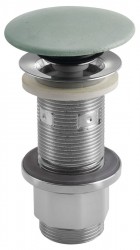 SAPHO - Umyvadlová výpust 5/4“, click-clack, betonová zátka, 10-80, zelená mat (FG923)