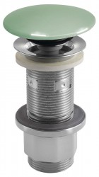 SAPHO - Umyvadlová výpust 5/4“, click-clack, betonová zátka, 10-80, zelená pololesk (AS923)