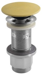 SAPHO - Umyvadlová výpust 5/4“, click-clack, betonová zátka, 10-80, žlutá mat (FG922)