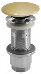 SAPHO - Umyvadlová výpust 5/4“, click-clack, betonová zátka, 10-80, žlutá pololesk (AS922)