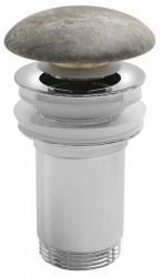 SAPHO - Umyvadlová výpust 5/4“, click-clack, keramická zátka, 10-50, breccia mramor (AR900BM)