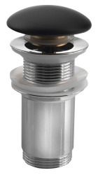 SAPHO - Umyvadlová výpust 5/4“, click-clack, keramická zátka, 10-50, černá mat (AR901)