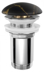 SAPHO - Umyvadlová výpust 5/4“, click-clack, keramická zátka, 10-50, portoro mramor (AR900PT)