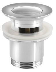 SAPHO - Umyvadlová výpust 5/4“, click-clack, malá zátka, 30-45, chrom (CV1008)