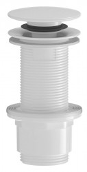 SAPHO - Umyvadlová výpust 5/4“, click-clack, velká zátka, 10-80, ABS/bílá (CV1132W)