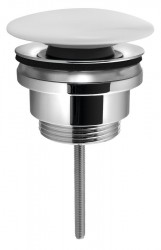 SAPHO - Umyvadlová výpust 5/4“, click-clack, velká zátka, 5-65, keramika bílá (CV1110C)