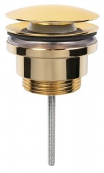 SAPHO - Umyvadlová výpust 5/4“, click-clack, velká zátka, 5-65, zlato (CV1110G)