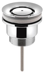 SAPHO - Umyvadlová výpust 5/4“, neuzavíratelná, design zátka, 3-65, chrom (CV2005)