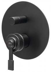 SAPHO - VERSI podomítková sprchová baterie, 2 výstupy, černá mat (RV042/15)