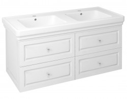 SAPHO - VIOLETA dvojumyvadlová skříňka 116x52x48,5cm, bílá pololesk (VI125-3131)